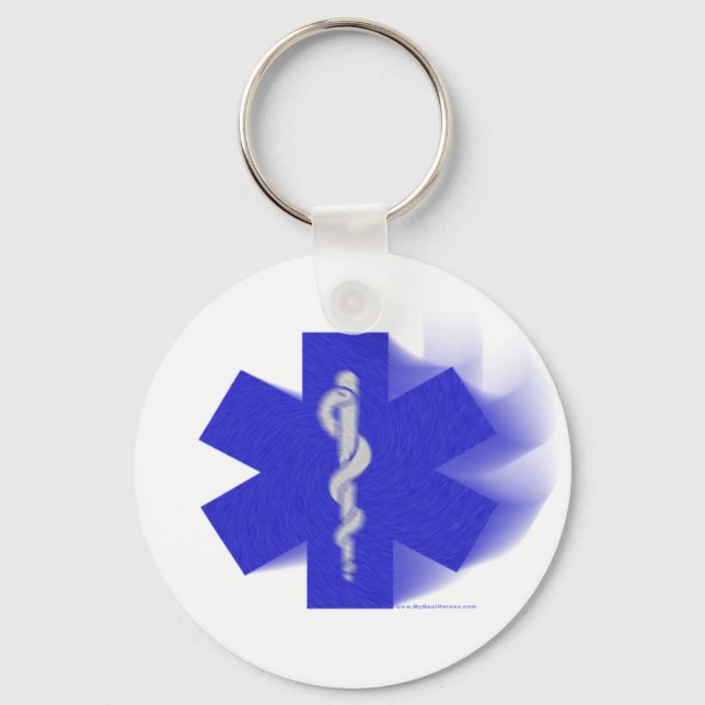 Star Of Life Art Gift Key Ring (Front)