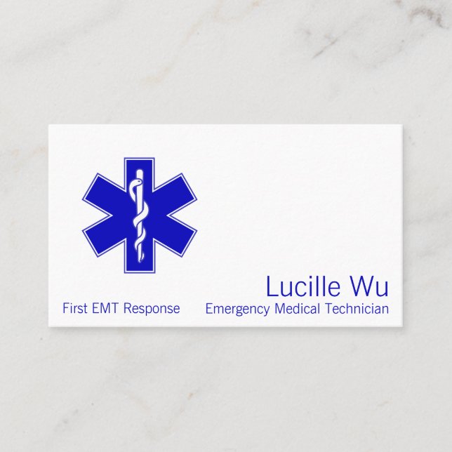 Star of Life Business Card (Front)