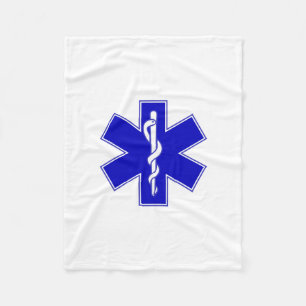 Star of Life (EMT) Fleece Blanket