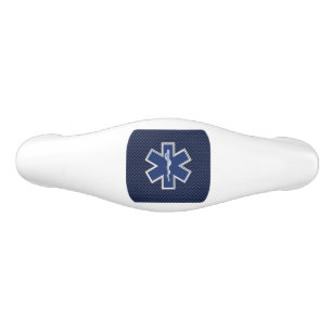 Star of Life Paramedic Carbon Fibre Style Ceramic Drawer Pull