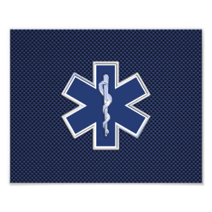 Star of Life Paramedic Emergency Medical Services Photo Print