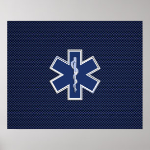 Star of Life Paramedic Emergency Medical Services Poster