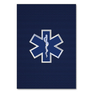 Star of Life Paramedic Emergency Medical Services Table Number