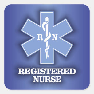 Star of Life -Registered Nurse Square Sticker