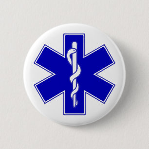 Star of Life symbol 6 Cm Round Badge