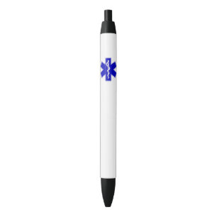 Star of Life Symbol Blue Ink Pen