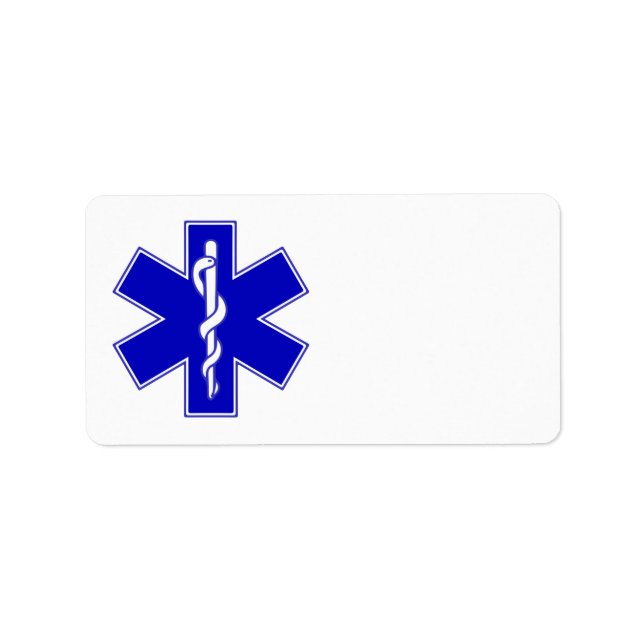 Star of Life Symbol Label (Front)