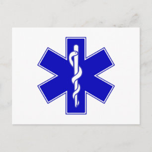 Star of Life Symbol Postcard