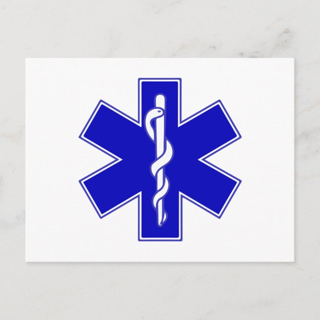 Star of Life Symbol Postcard (Front)