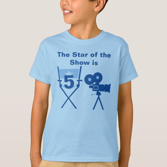 Star of Show Customisable Birthday T-shirt (Front)