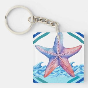 Star of the Sea on a Pillow Key Ring