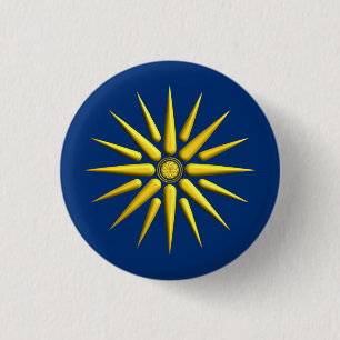 Star of Vergina 3 Cm Round Badge