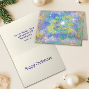 Star of Wonder Christian Christmas Modern Art Holiday Card