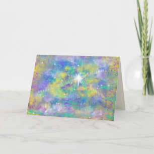 Star of Wonder Christian Christmas Modern Art Holiday Card