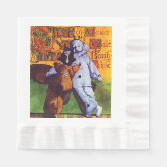 STAR OF WONDER Coined Luncheon Paper Napkins (Front)