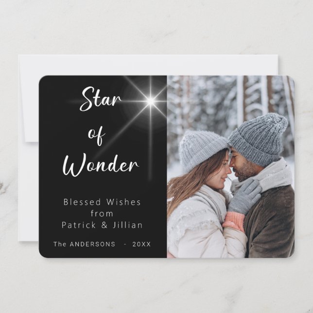 Star of Wonder Exciting Photo Christmas Template (Front)
