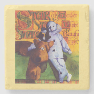 STAR OF WONDER Marble Stone Coaster / Gold