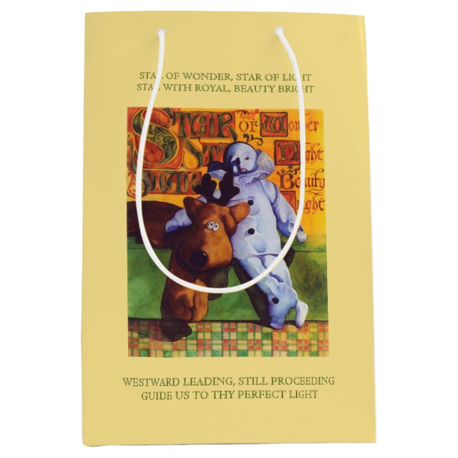 STAR OF WONDER Medium Gift Bag - Gold (Front)