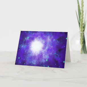 Star of Wonder Purple Christmas Modern Art Design Holiday Card