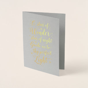 Star of Wonder Religious Foil Christmas Cards