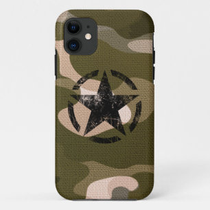 Star on Burlap style iPhone 11 Case
