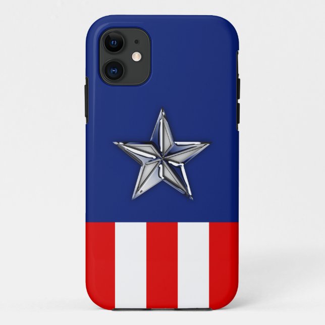 Star on Festive Patriotic Colours Case-Mate iPhone Case (Back)