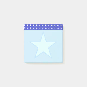 Star on Light Blue Post-it Notes