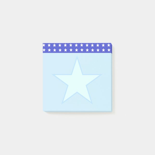 Star on Light Blue Post-it Notes (Front)