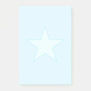 Star on Light Blue Post-it Notes