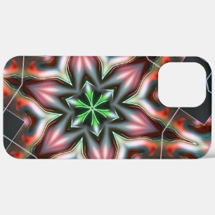 Star or flower cracking metallic armour, red matte iPhone 12 pro max case