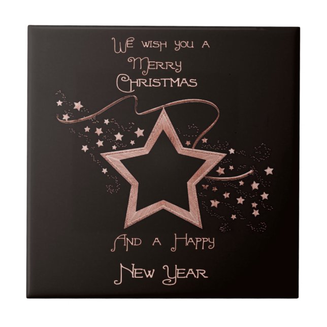 Star Patch (solid) Ceramic Tile (Front)