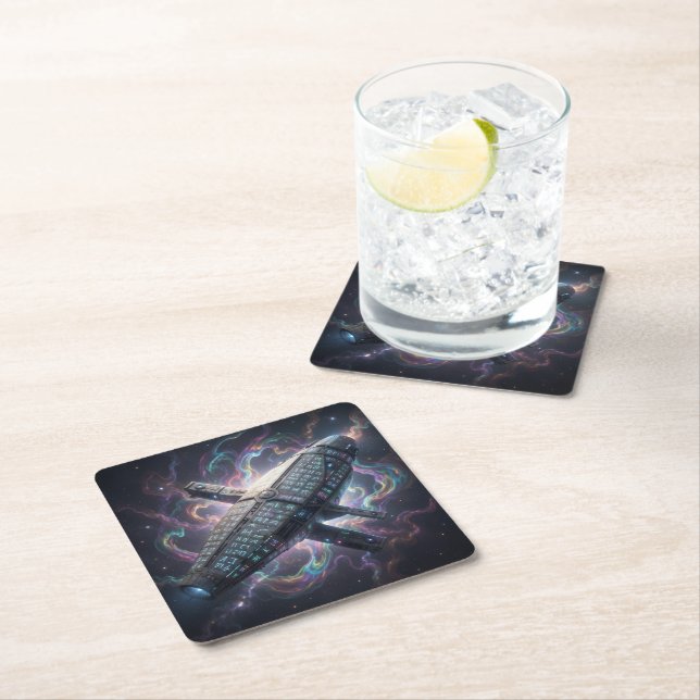 Star Path – Journey Through the Universe´7 Square Paper Coaster (Insitu)