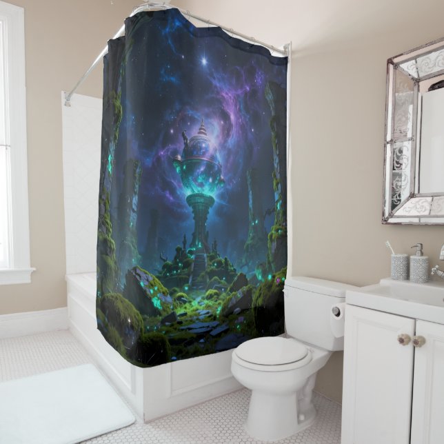 Star Path - Journey Through the Universe Shower Curtain (In Situ)