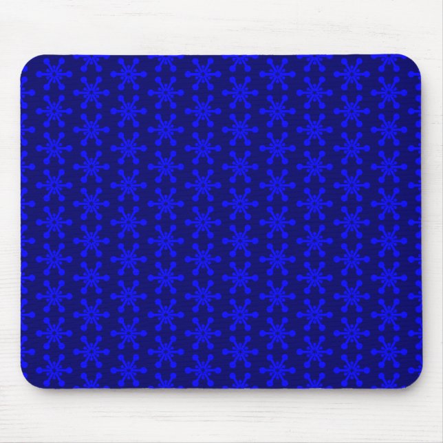 Star Pattern - Blue on Navy Blue Mouse Pad (Front)