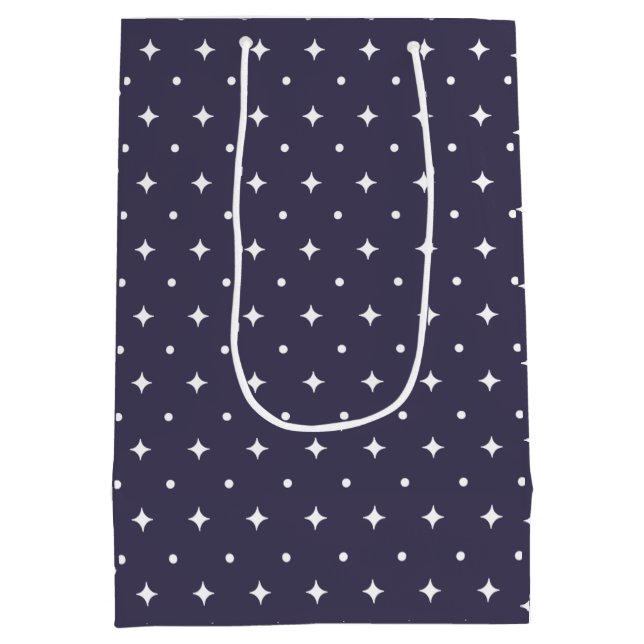Star Pattern Gift Bags | Minimal Celestial Stars  (Back)