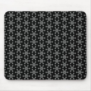 Star Pattern - Grey on Black Mouse Pad