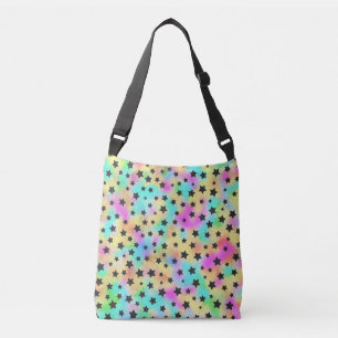 Star Pattern In 80s Colours Crossbody Bag