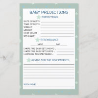Star Pattern Sag Green Baby Predictions and Advice