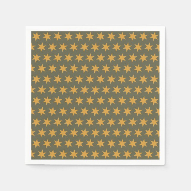 Star Pattern Trending Colours Green Mango Napkin (Front)