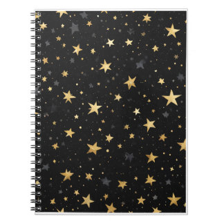 star patterned note notebook