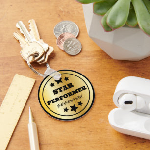 Star Performer Employee Recognition Graduation Key Ring