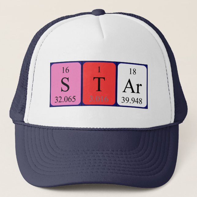 Star periodic table name hat (Front)