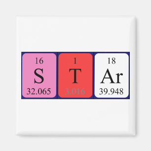 Star periodic table name magnet