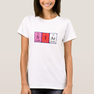 Star periodic table name shirt