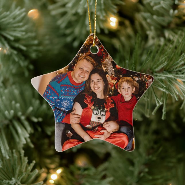 Star Photo Holiday Ornament - Christmas Gift (Tree)