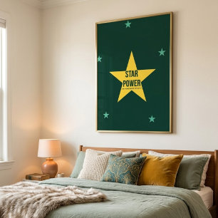 Star Power — 90s Maximalist    Retro Bedroom Art Poster
