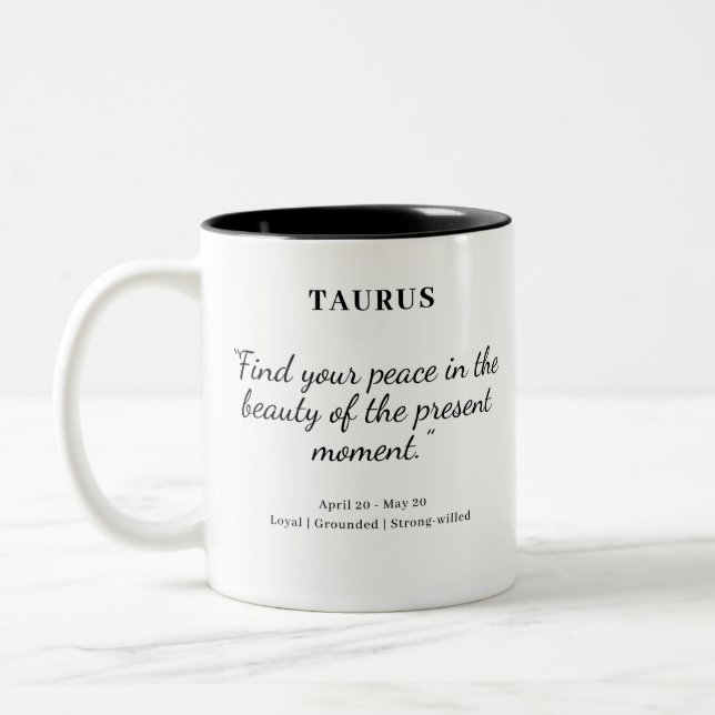 Star Power: Taurus Astrology Mug (Left)