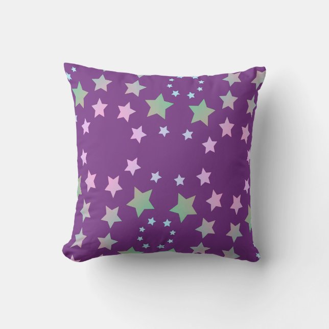 Star Print Reversible Pillow (Front)