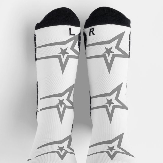 Star Printed Image Handsome Look Stylish Cool Socks (Top)