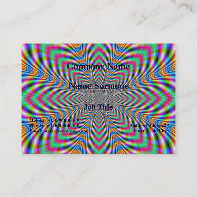 Star Psychedelic Business Card (Front)